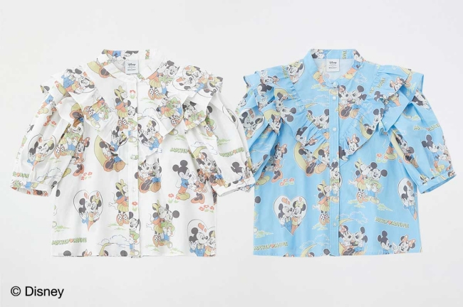 〈Disney SERIES CREATED by MOUSSY〉MD RUFFLE BLOUSE