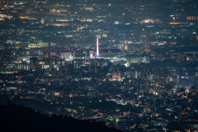 比叡山プレミアムナイトバスツアー　比叡山からの夜景