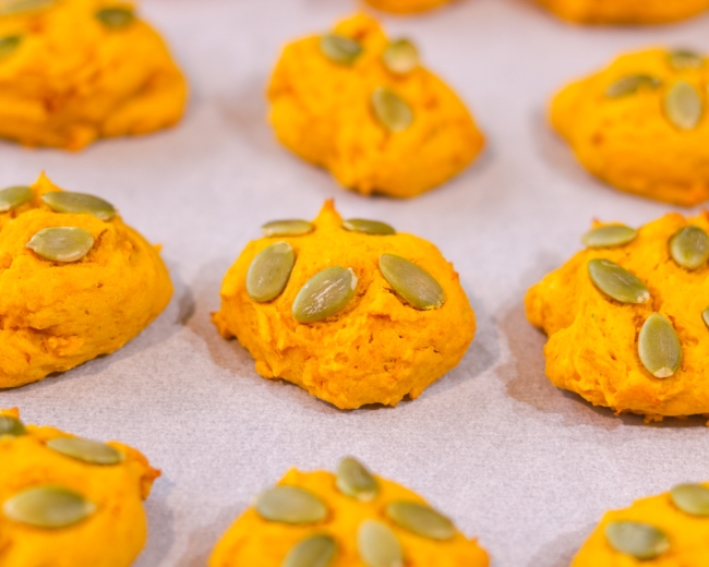 かぼちゃのドロップクッキー工程