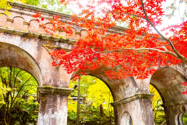 京都 南禅寺の紅葉　水路閣