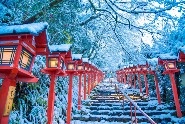 貴船神社　雪景色