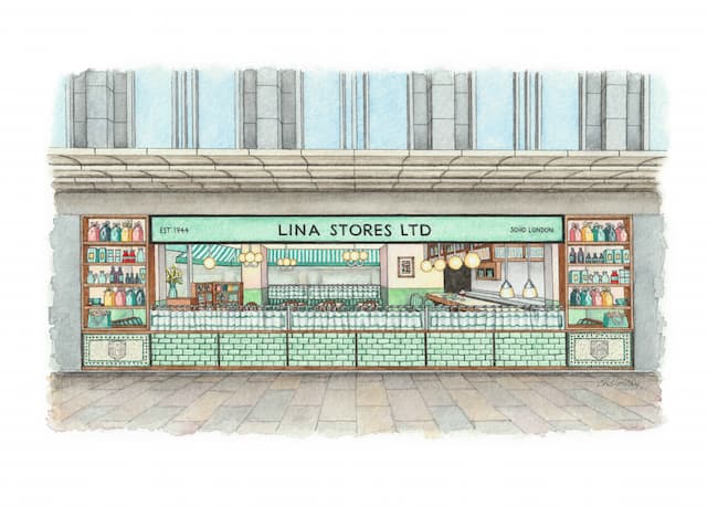 LINA STORES_外観イラスト