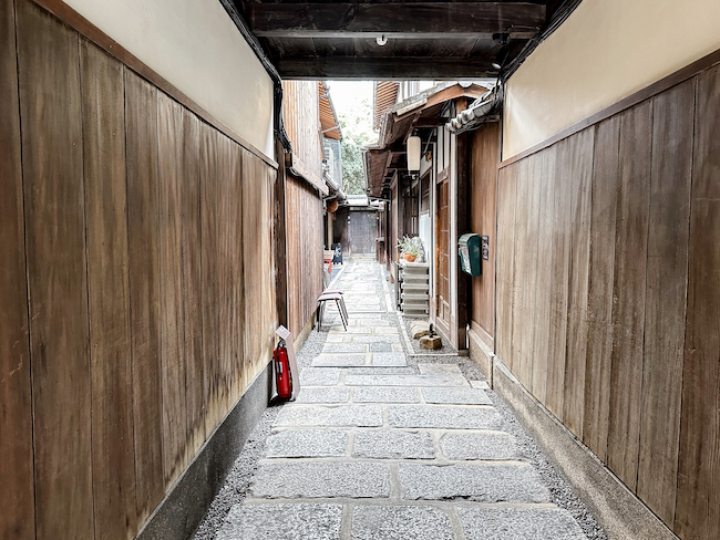京都町家が立ち並ぶ景観
