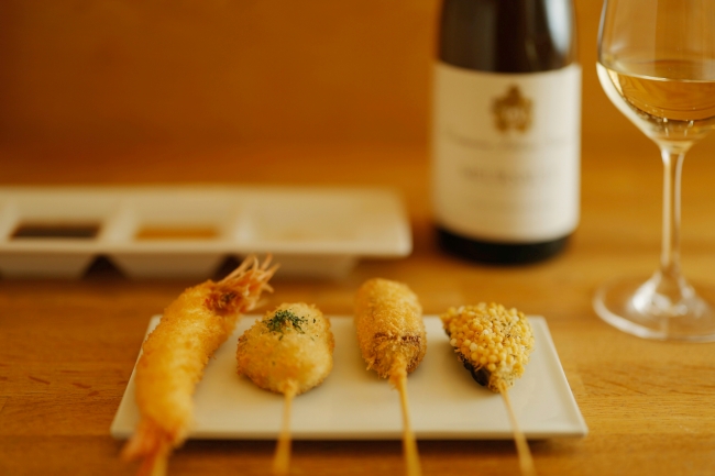 串かつ＆ワイン 侘家洛中亭のコース料理