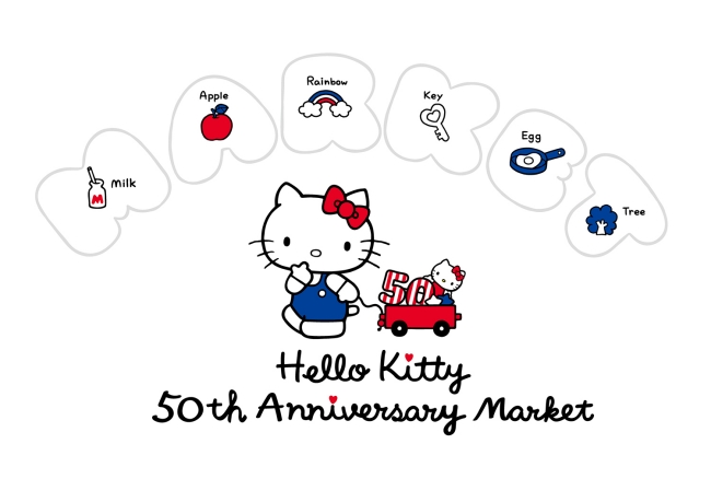 『Hello Kitty 50th Anniversary Market』のロゴ