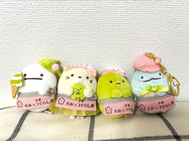 ぶらさげぬいぐるみ「ねこ」「とかげ」「おばけ」「たぴおか(まっちゃ)」