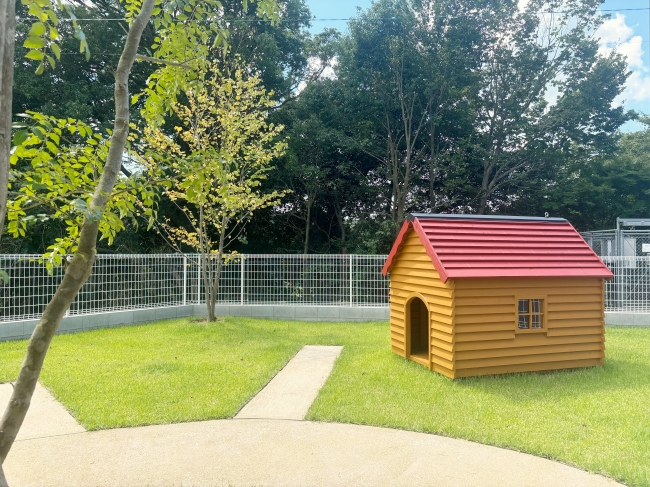 ドッグランにある犬小屋