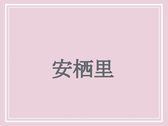 難読地名「安栖里」