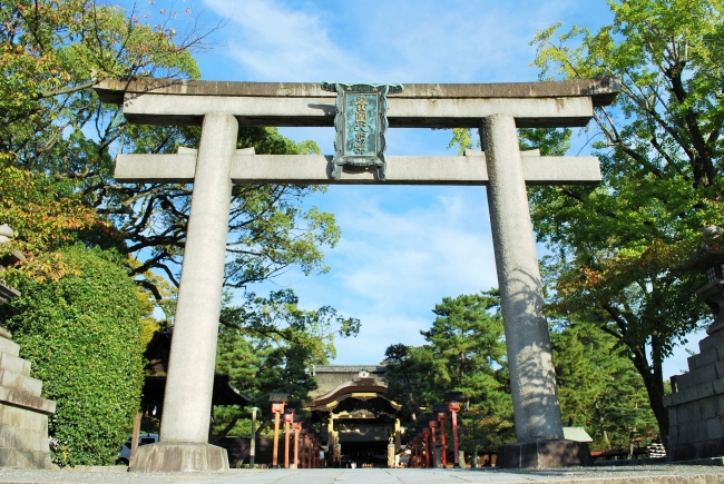 金運アップのご利益がある京都市内の豊国神社の鳥居