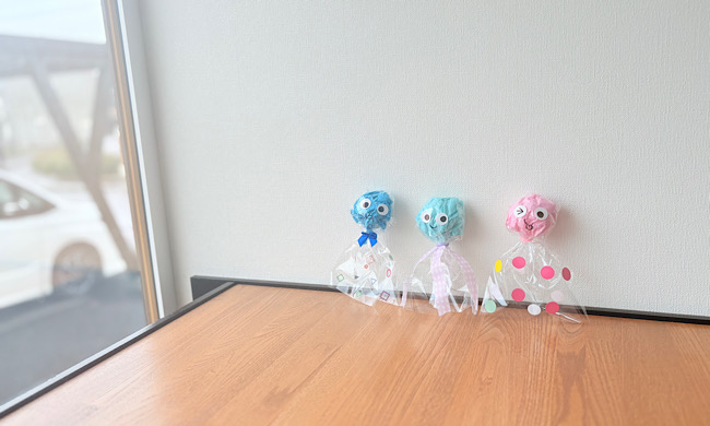 ビニールのてるてる坊主
