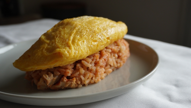 炊飯器で作る オムライス