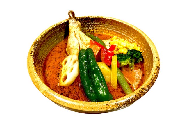 チキンレッグと夏野菜のスープカレー