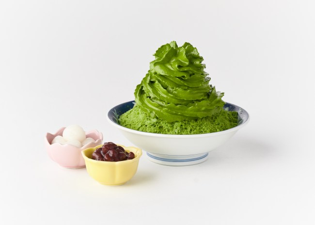 『茶匠清水一芳園カフェ京都本店』の『泡抹茶雪氷』