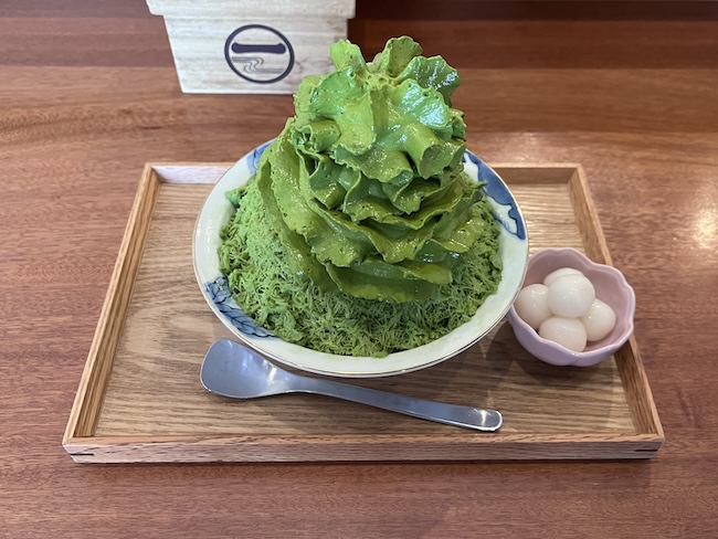 泡抹茶雪氷(白玉付き)