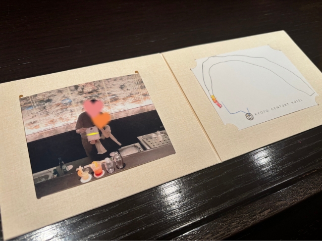 記念写真とメッセージカード