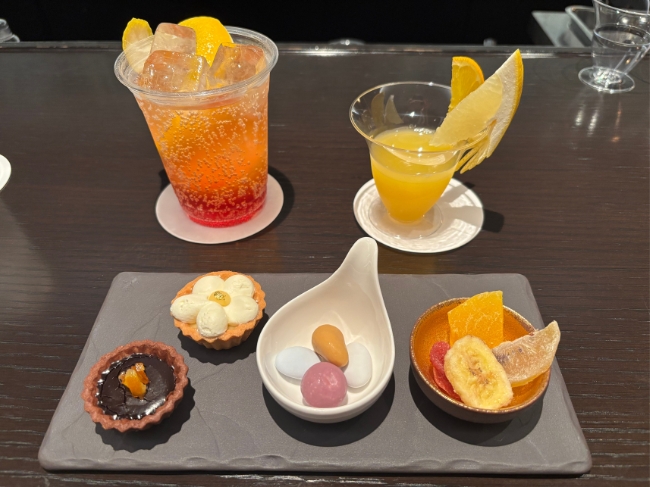 ノンアルコールカクテルとおつまみ