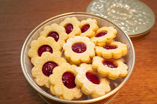 手作りジャムのデザートクッキーフランボワーズ