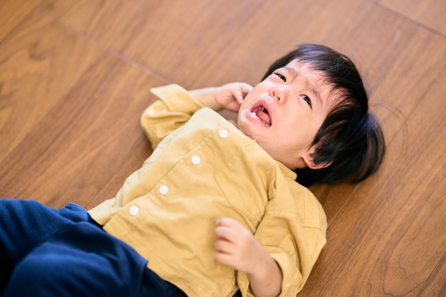 駄々をこねる男の子