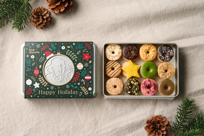 koe donuts クッキー缶 ホリデー