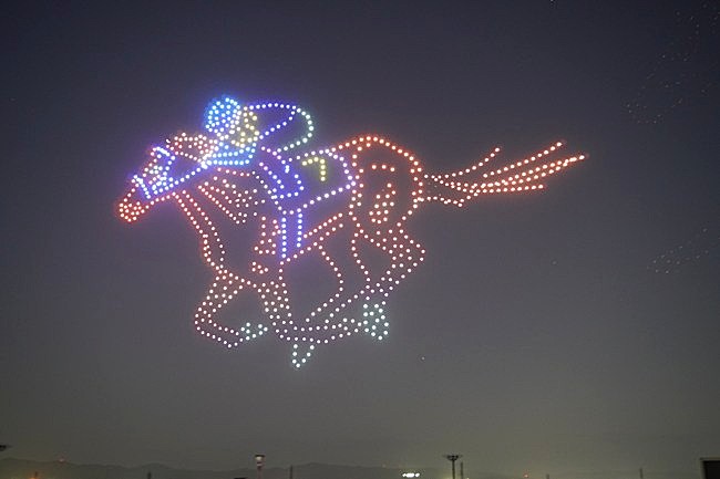 京都競馬場センテニアルナイトドローンショーの競走馬