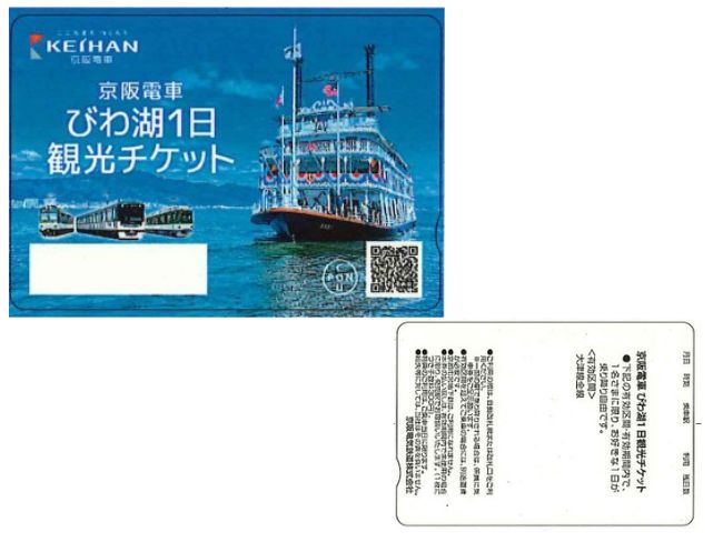 京阪電車 びわ湖1日観光チケットのイメージ図