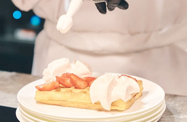 マスカルポーネのエスプーマを重ねた香り豊かなゴーフル