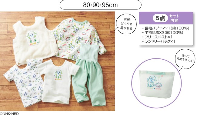 アカチャンホンポ「お着替え応援5点セット いないいないばあっ!」