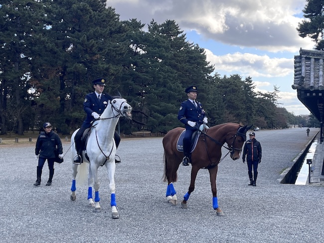 パトロールを全うする隊員とお馬さん