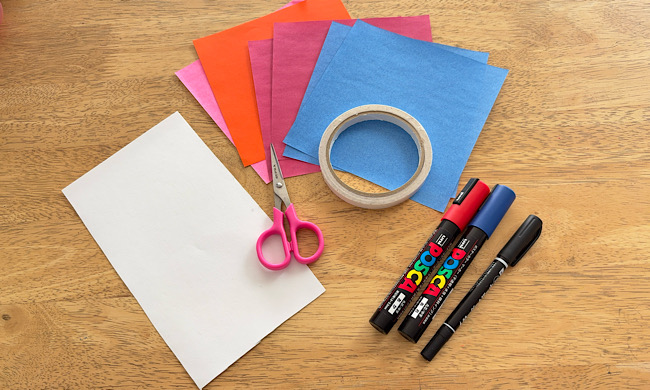 鬼のペーパーファンの材料