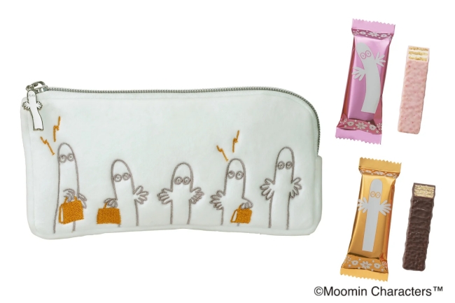 旅するニョロニョロ ポーチ（2種のチョコレートウエハース）