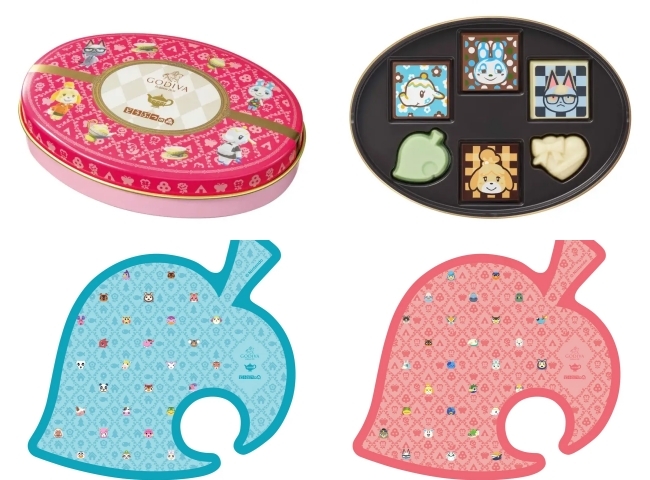 ゴディバ meets どうぶつの森 アソートメント／Pink 6粒入 ティーマットセット