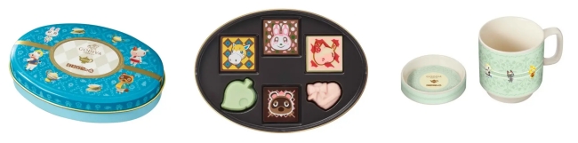 ゴディバ meets どうぶつの森 アソートメント／Blue 6粒入 フタ付きティーマグカップセット