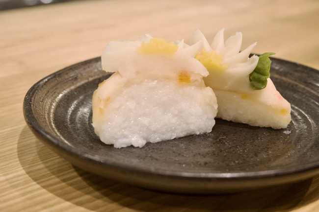 フラワーおはぎの断面図