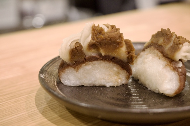 フラワーおはぎの断面図