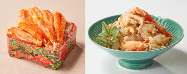 根室産たらばがに脚肉弁当、タラバ蟹とアカシマエビの海なっとう