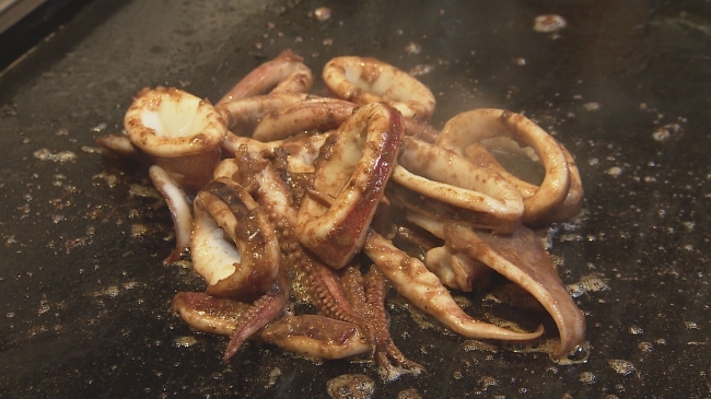 いかの丸焼き 肝醤油